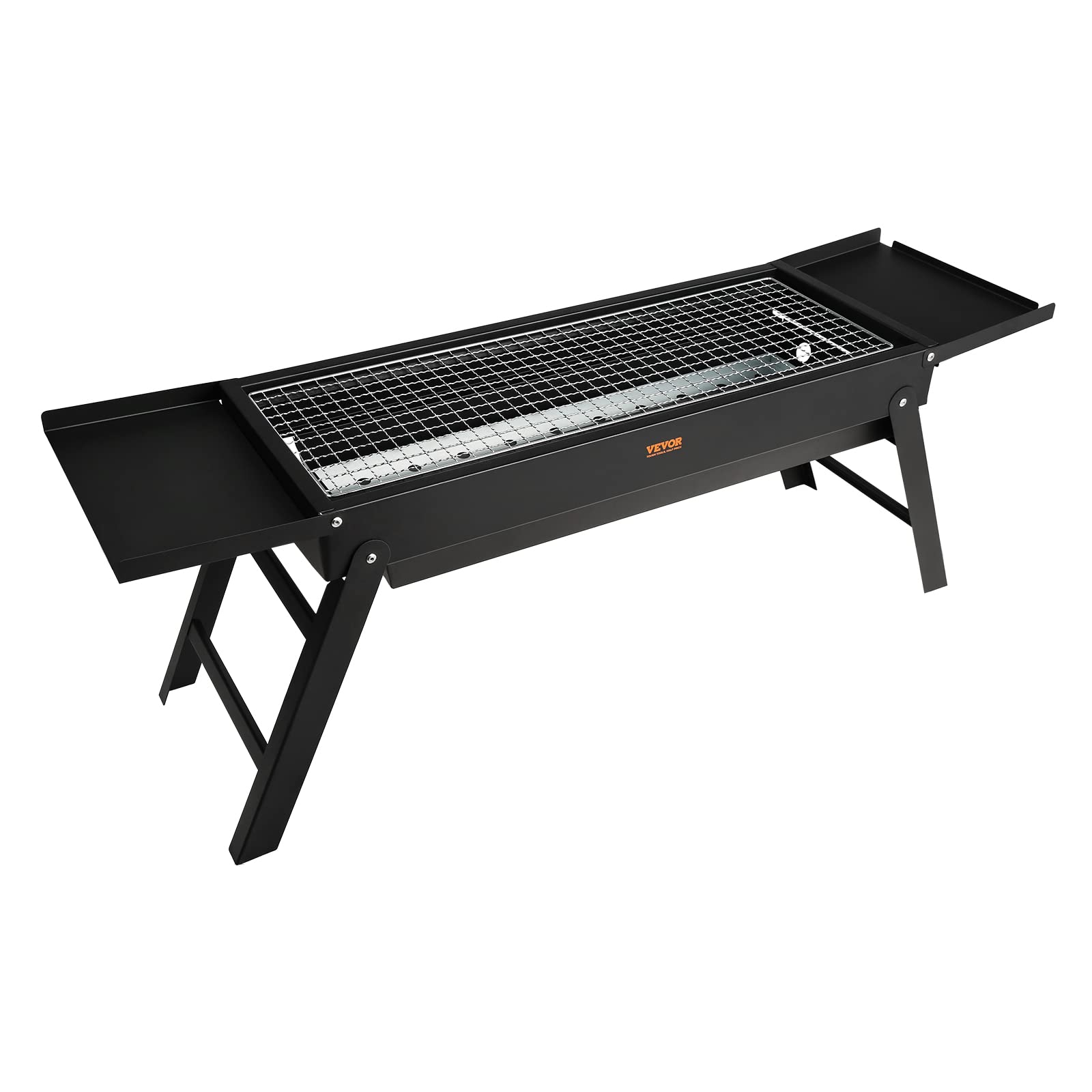 HASTHIP 60cm Portable and Foldable BBQ Grill Set for Home with Condiment Table, Charcoal BBQ Grill Set for Picnic, Outdoor Camping, Travelling, Backyard HASTHIP 60cm Portable and Foldable BBQ Grill Set for Home with Condiment Table, Charcoal BBQ Grill Set for Picnic, Outdoor Camping, Travelling, Backyard
